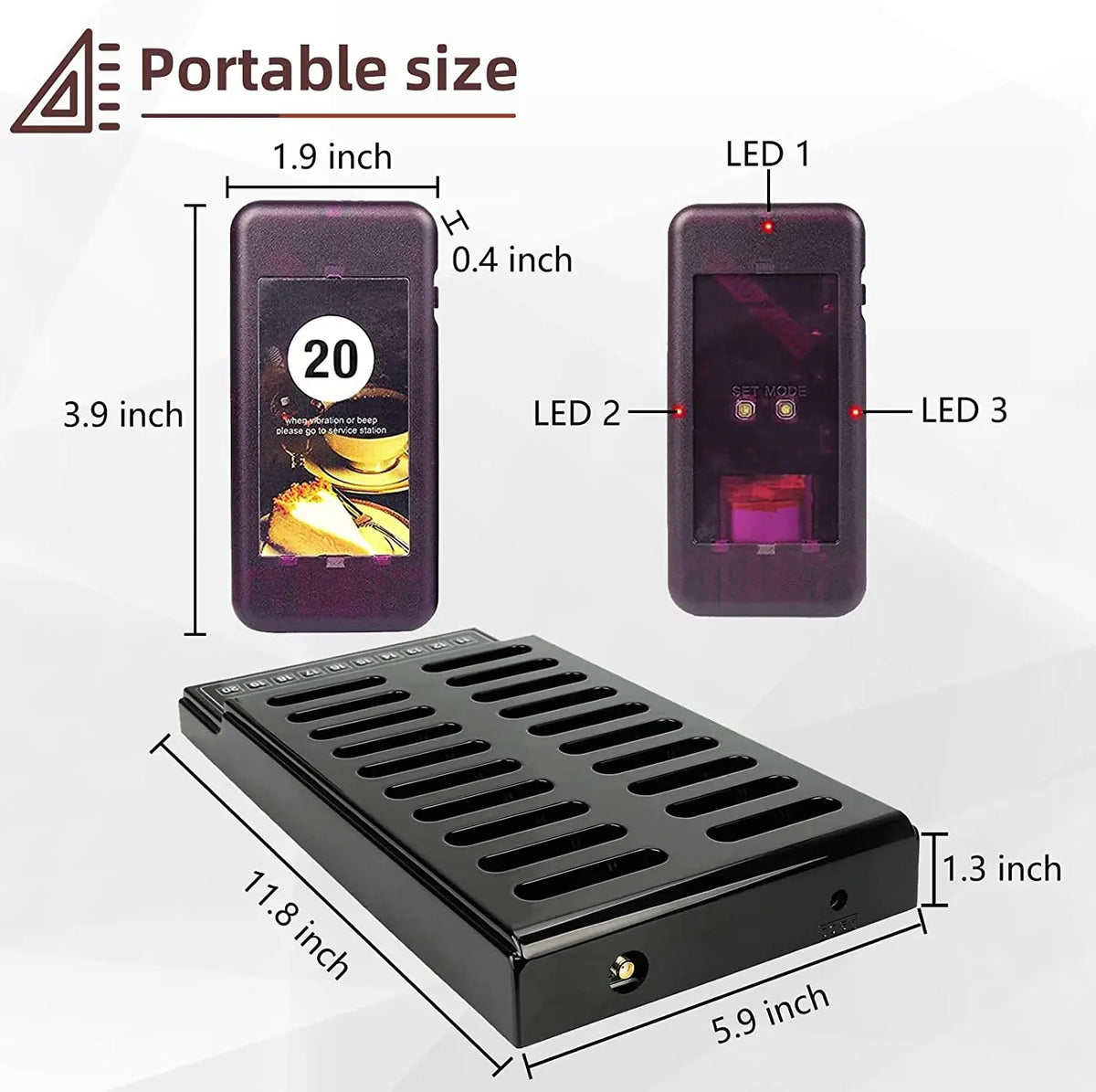 RETEKESS T111 restaurant pager – 500 m range system