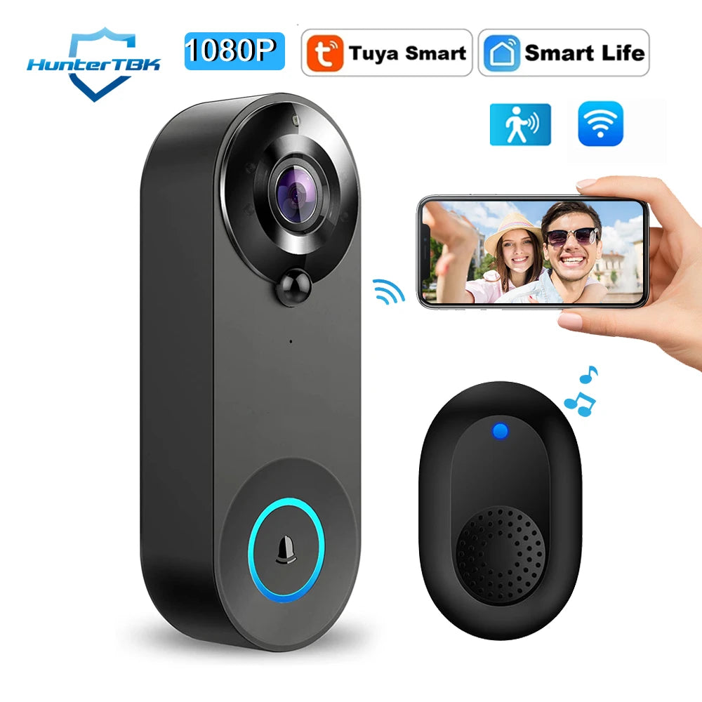 Smart WiFi Doorbell with Motion Detection – HD Night Vision