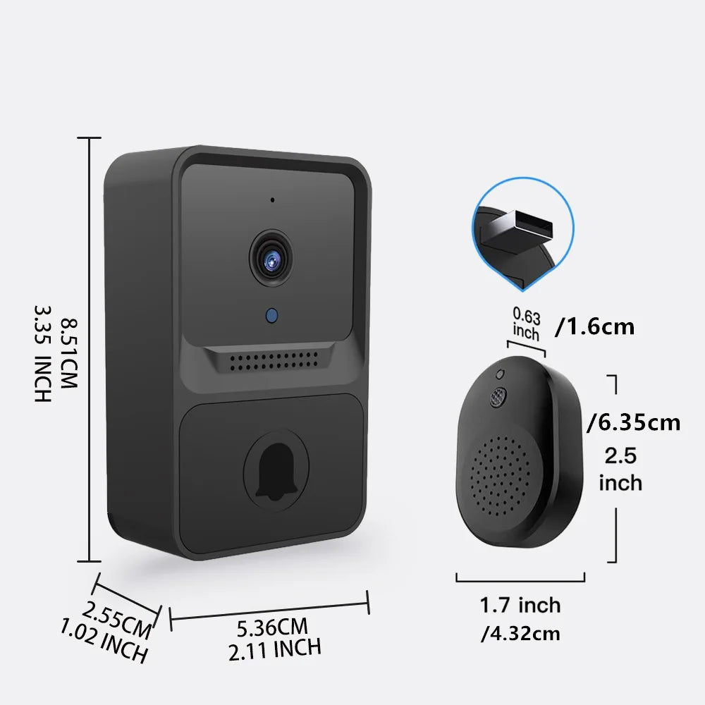 Wireless WiFi video doorbell – indoor chime and app