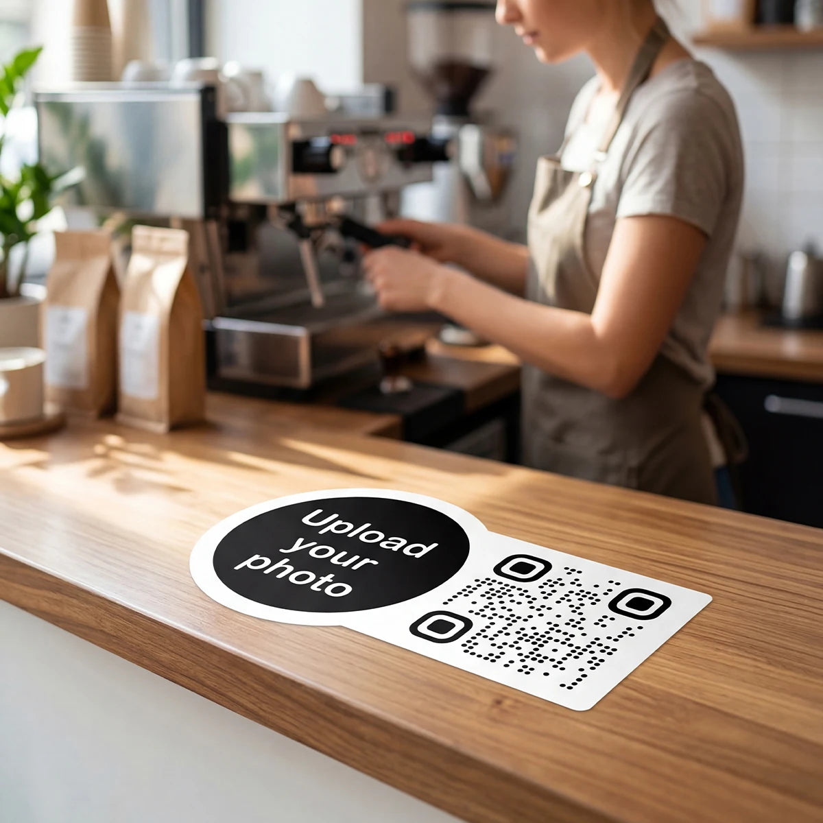 Custom Minimal QR Code Stickers – 50 pcs