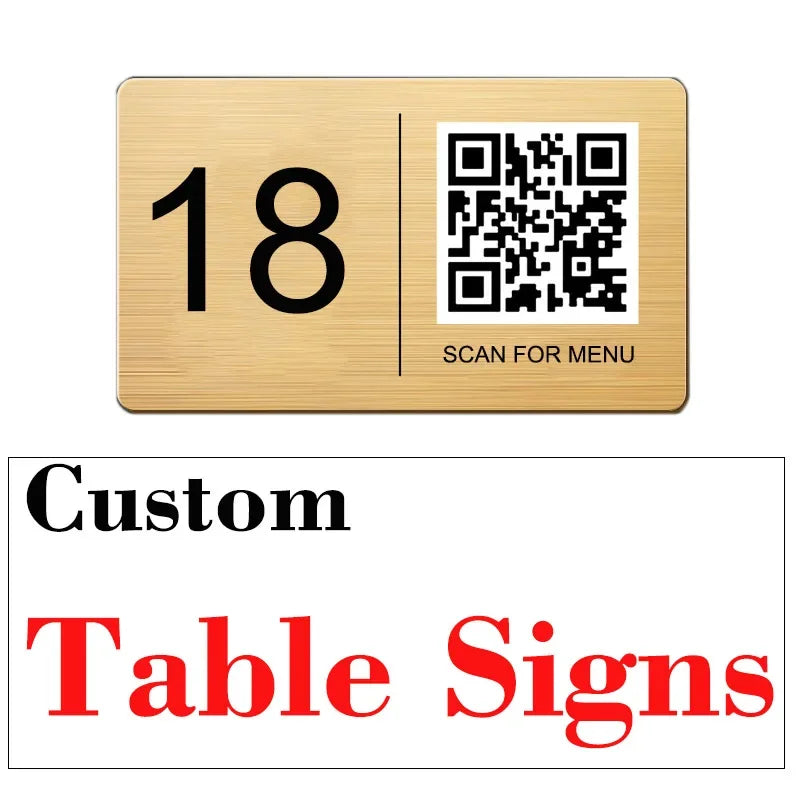 Stainless steel QR menu table stand