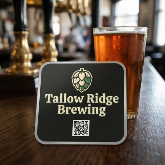 WiFi QR Code Bar Coaster – Menu and Reviews at the Table