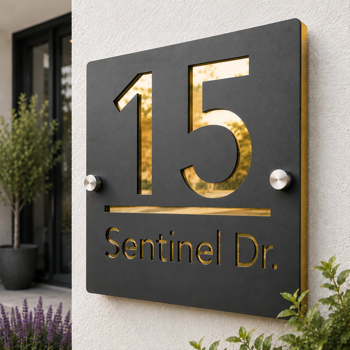 Custom Acrylic House Number Plate