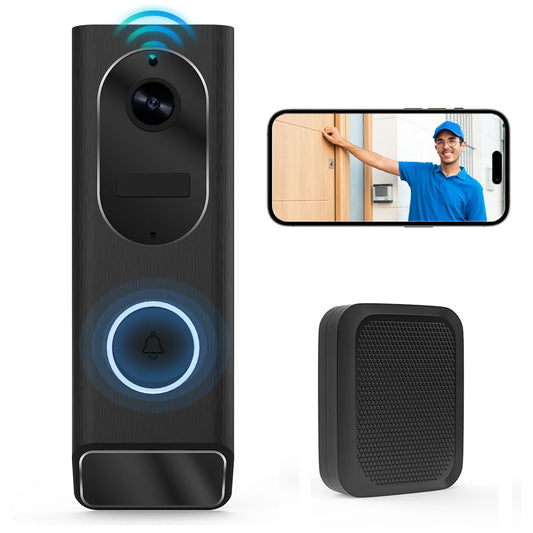 Compact AI WiFi Doorbell with Cloud