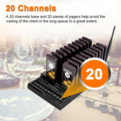 RETEKESS T111 restaurant pager wireless waiter call – detail view