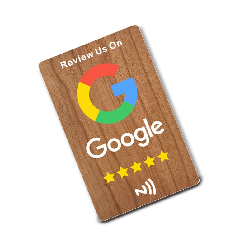 Wooden NFC review card
