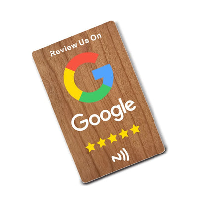 Wooden NFC review card