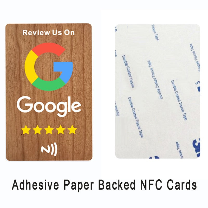 Wooden NFC review card