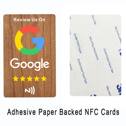 Wooden NFC review card
