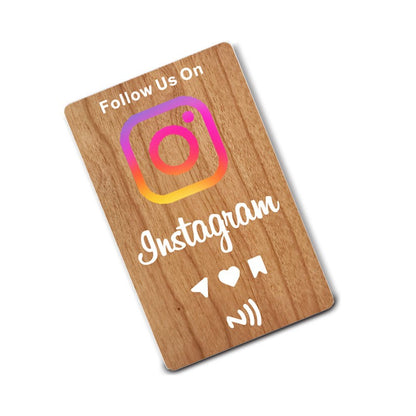 Wooden NFC review card