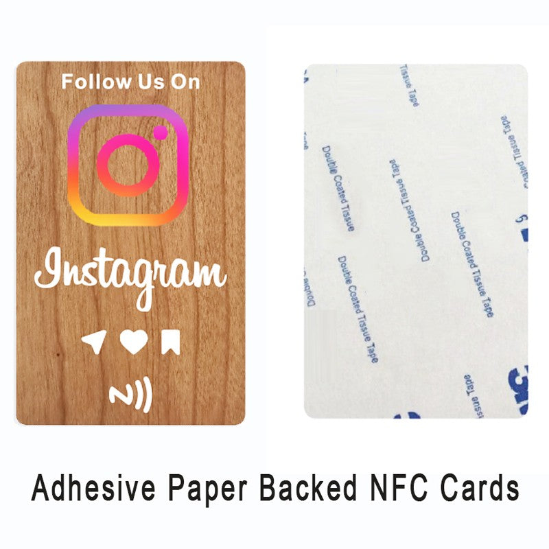 Wooden NFC review card