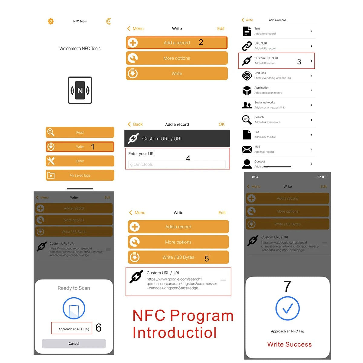 Reprogrammable NFC keychain for Google reviews