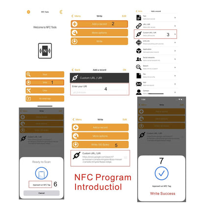 Reprogrammable NFC keychain for Google reviews