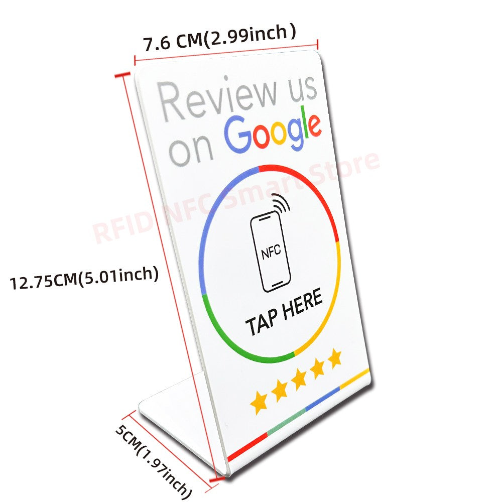 NFC countertop stand for Google reviews
