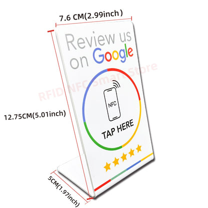 NFC countertop stand for Google reviews