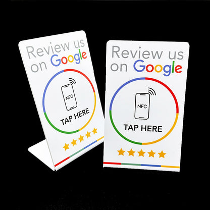 NFC countertop stand for Google reviews