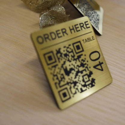 50mm square acrylic NFC tag with QR code