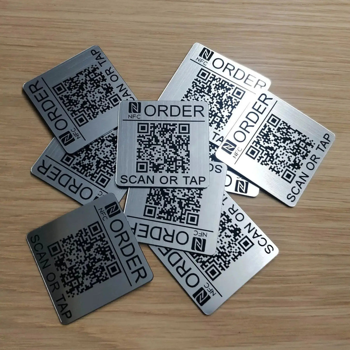 50mm square acrylic NFC tag with QR code