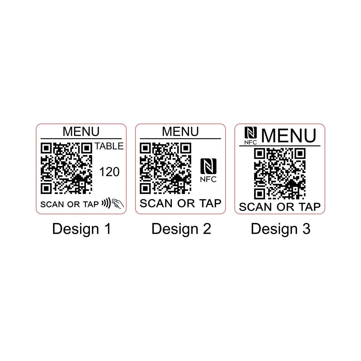50mm square acrylic NFC tag with QR code