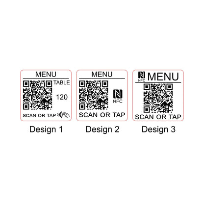 50mm square acrylic NFC tag with QR code
