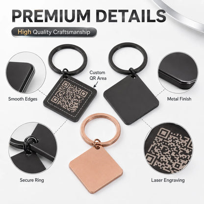 Personalized Metal Keychain with QR Code – photo 3