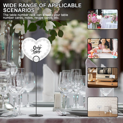 Set of 12 Metal Table Number Holders – photo 3