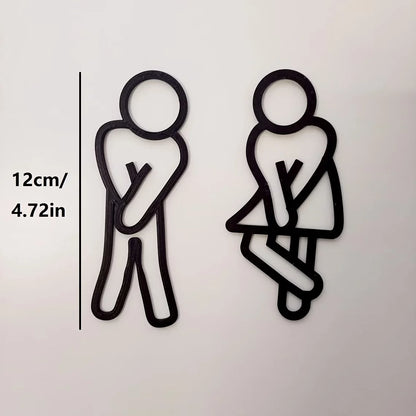 Funny Restroom Signs Men/Women – 2 Pieces – photo 4