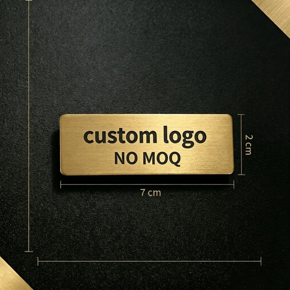 Crachá de Identificação em Aço Inoxidável Personalizado