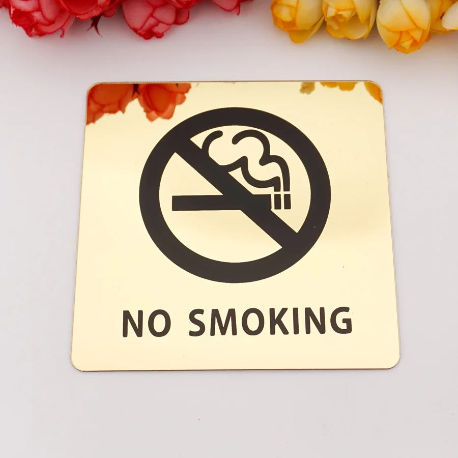 3D Mirror Sticker – WiFi / No Smoking / Restroom – photo 4