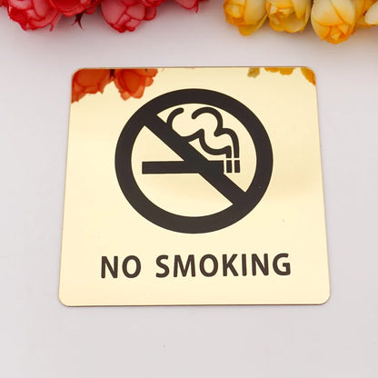 3D Mirror Sticker – WiFi / No Smoking / Restroom – photo 4