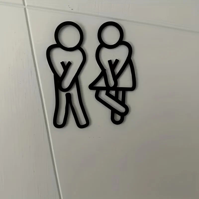 Funny Restroom Signs Men/Women – 2 Pieces – photo 3