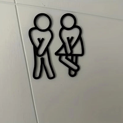 Funny Restroom Signs Men/Women – 2 Pieces – photo 3