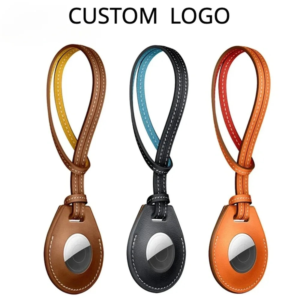Personalized Laser-Engraved Leather Keychain for Bluetooth Tracker – photo 2
