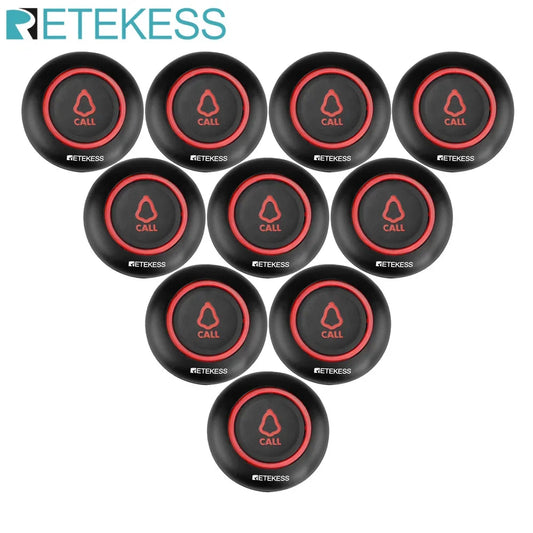 Set of 10 Card-Shaped Table Call Buttons