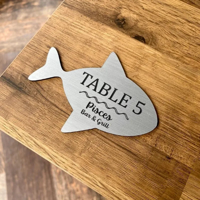 Tischnummernhalter mit QR-Code für Restaurants – Messing, Kupfer, Silber, Roségold