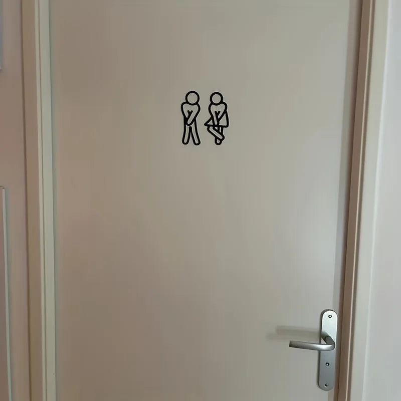 Funny Restroom Signs Men/Women – 2 Pieces