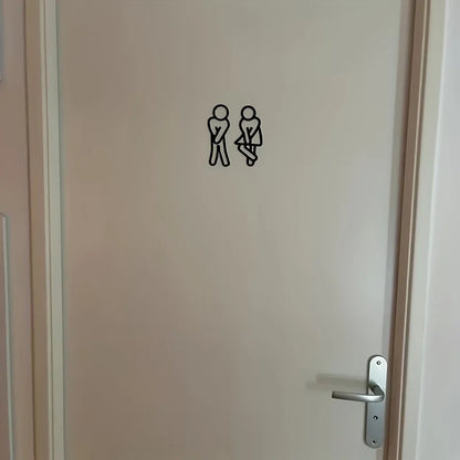 Funny Restroom Signs Men/Women – 2 Pieces