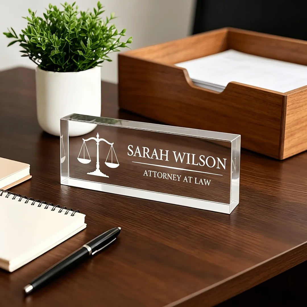 Custom Acrylic Reception/Desk Nameplate