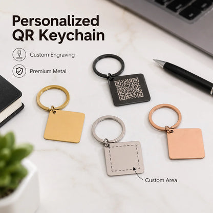 Personalized Metal Keychain with QR Code – photo 5