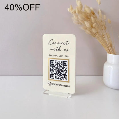 Social-QR-Code-Tischaufsteller – Instagram/Facebook