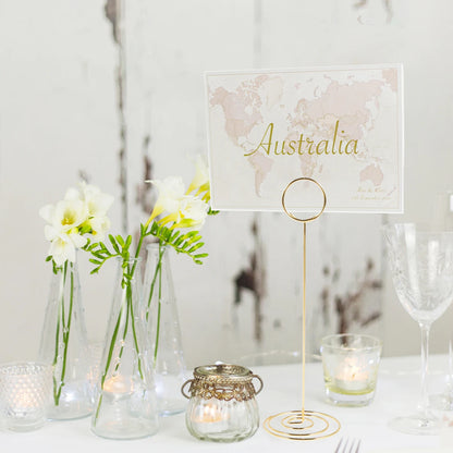 Set of 12 Metal Table Number Holders – photo 4