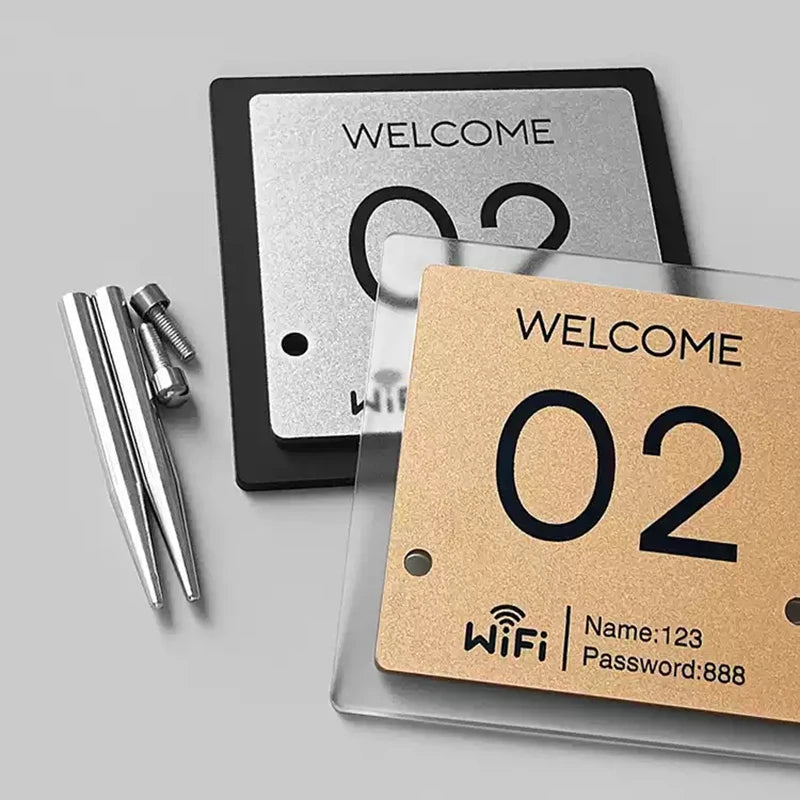 Tabliczka stolikowa z kodem QR – zamówienie/WiFi/płatność