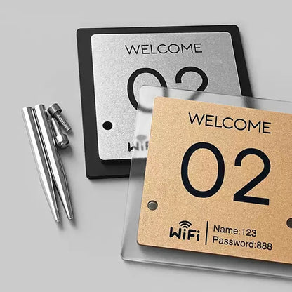 Tabliczka stolikowa z kodem QR – zamówienie/WiFi/płatność
