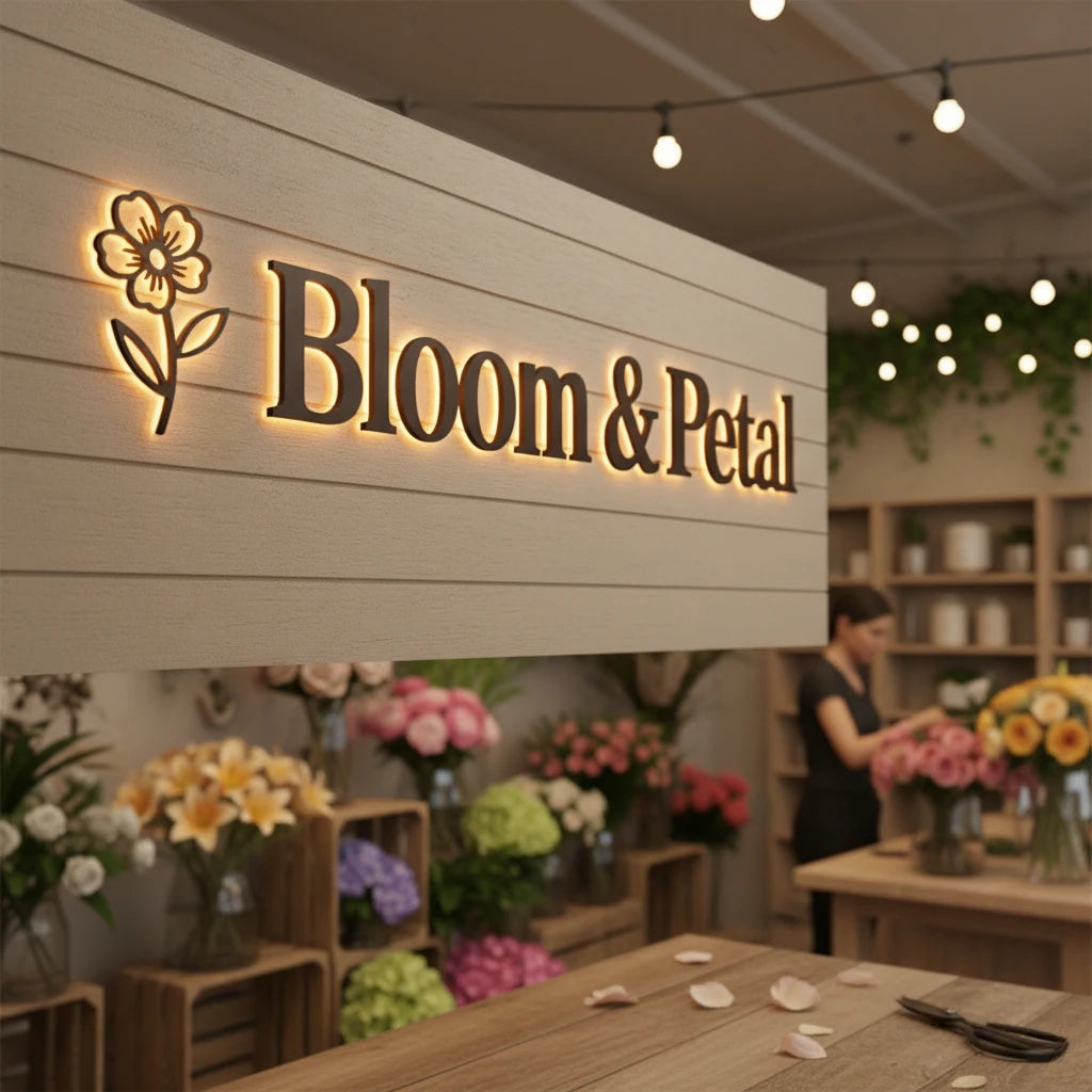 3D LED Logo Sign for Shop Windows