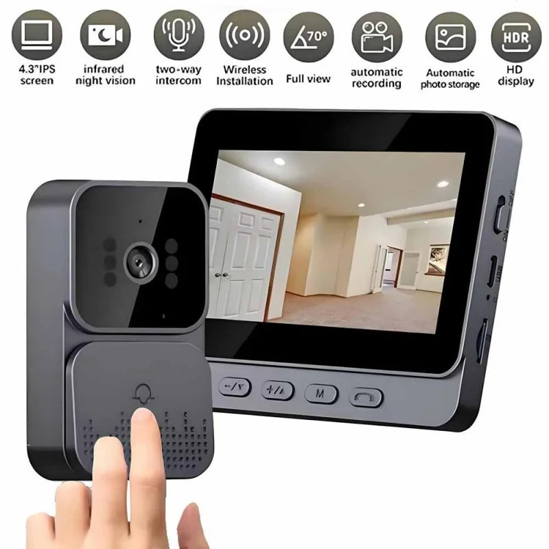 Compact WiFi Doorbell with 4.3 inch Screen – Entry Level