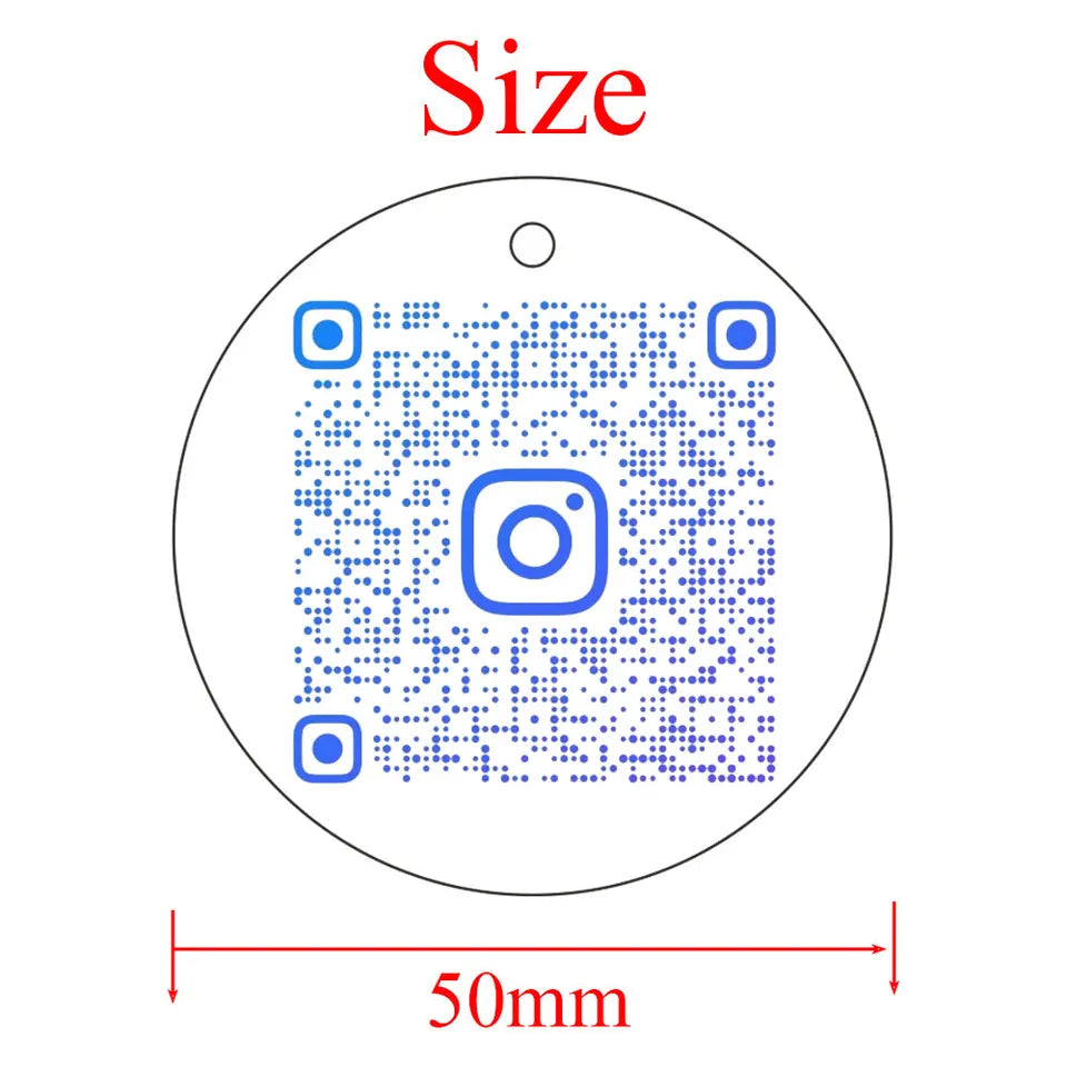Acryl sleutelhanger met scanbare QR-code
