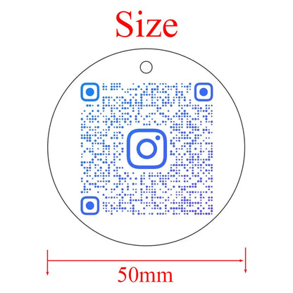 Acryl sleutelhanger met scanbare QR-code