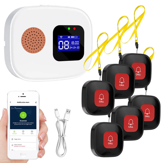 WiFi waiter call button with display