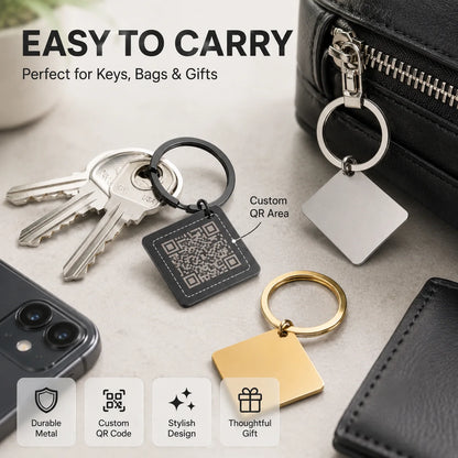 Personalized Metal Keychain with QR Code – photo 2