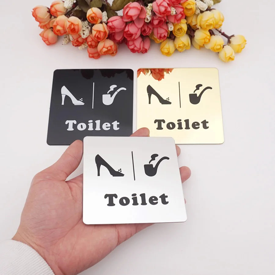 3D Mirror Sticker – WiFi / No Smoking / Restroom – photo 5